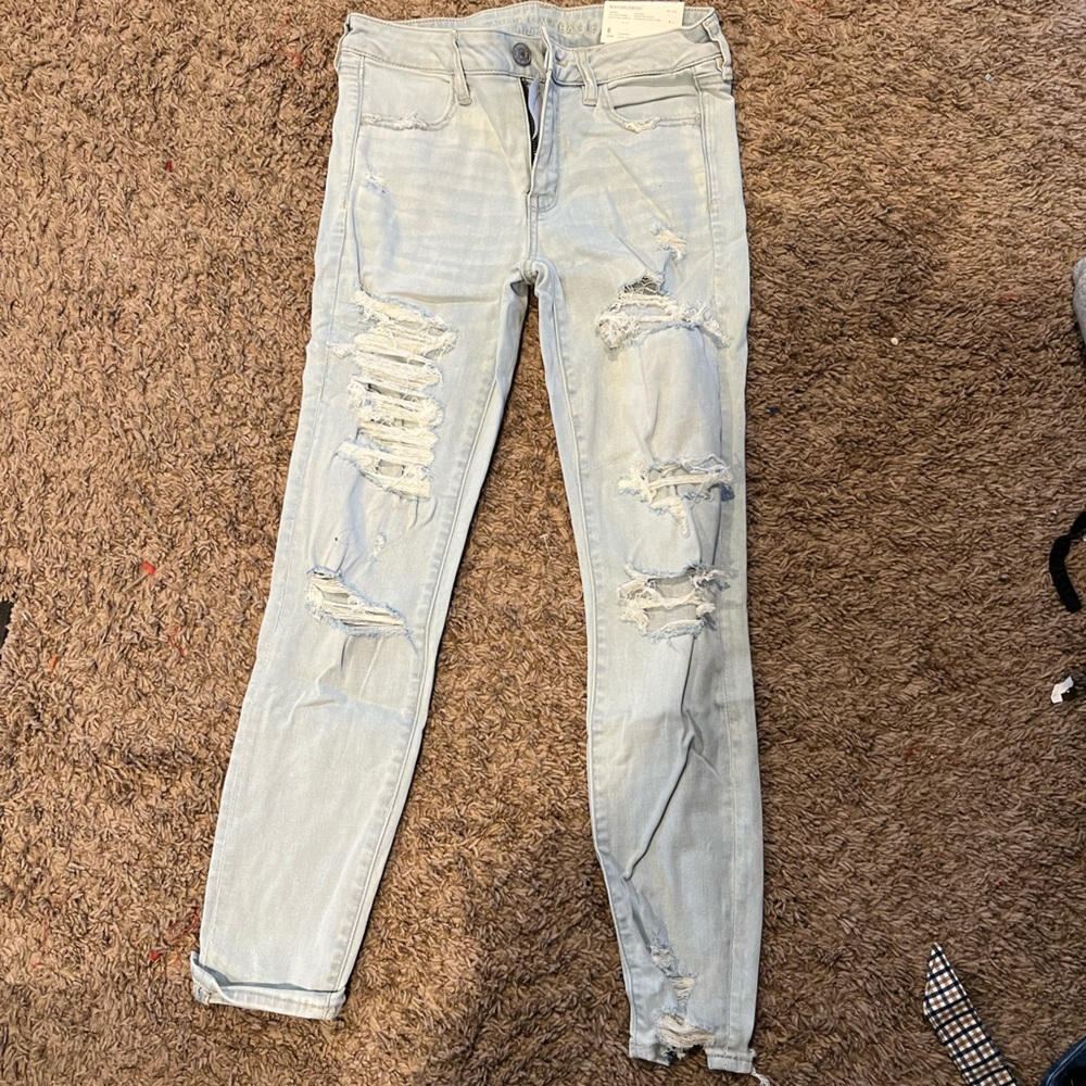 American Eagle Ripped Jeggings, size 8